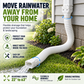 Flexible Rain Gutter Downspout Extension Kit  – Adjustable 22"-63" Drain Pipe with Leaf Filter for Foundation Protection